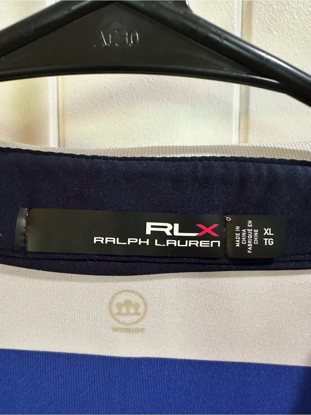Ralph Lauren Blue and White Striped Polo Shirt